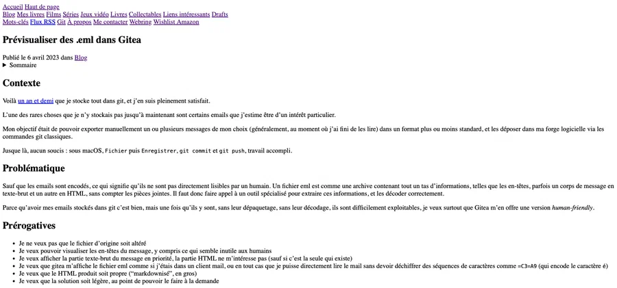 Mon site, sans feuille de style