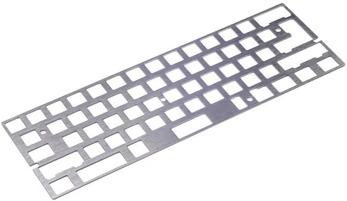 Plaque de clavier personnalisée en aluminium avec des découpes pour les touches